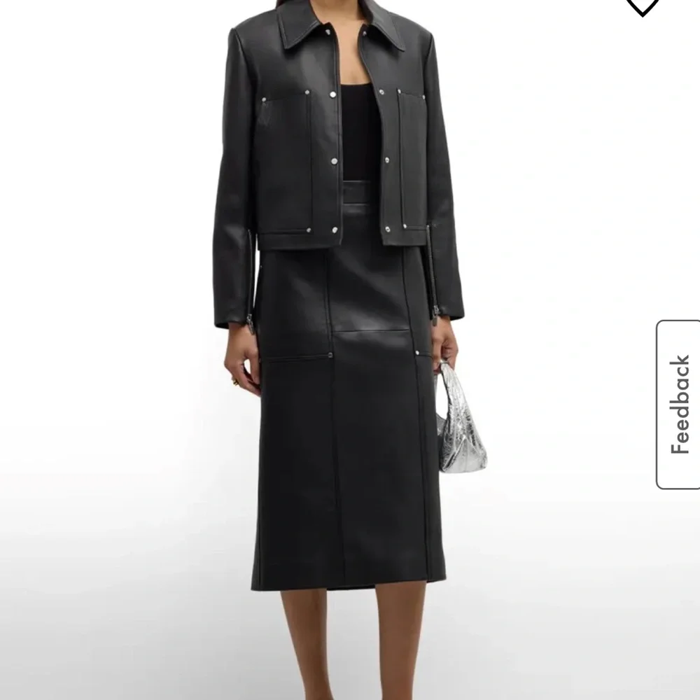 A.L.C Gwen leather midi skirt 17x31 - Picture 4 of 16